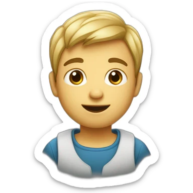 Un garçon avec une tête d œuf sticker