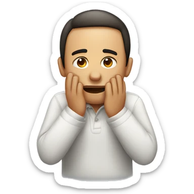 Emoji who rubs his hands sticker