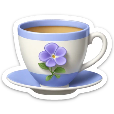 Periwinkle teacup  sticker