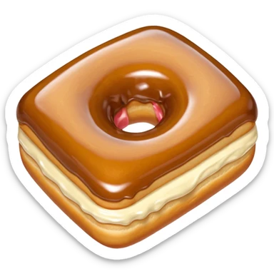 maple bar rectangular donut like pastry without a hole sticker