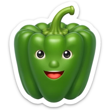 Green bell pepper sticker