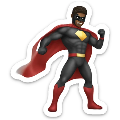 One Superhero fighting a super villian sticker