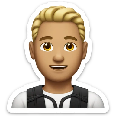 mexican man with light skin and slicked back hair sticker