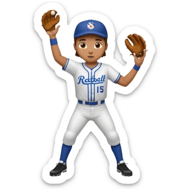 hacer el lanzamiento  de pelota jugador basebal sticker