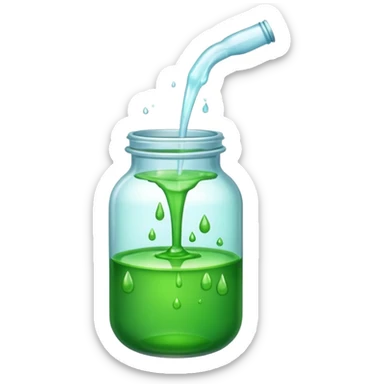 leaking from a chemical jar  sticker