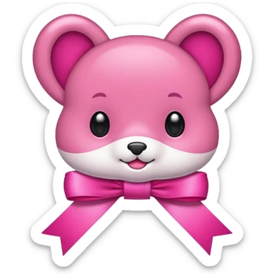 Pookie sticker ribbion sticker
