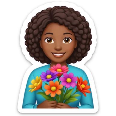 Flower Vendor balck woman sticker