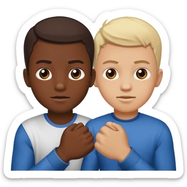 two brothers and two different sides of the world fighting, but still being in brotherly love. No one is an exchange student sticker