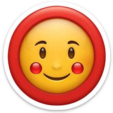 Emoji estilo vectorial de un sol rojo , en el centro un círculo blanco con borde rojo y una letra U roja gruesa. Diseño simple, colores sólidos, sin texto adicional, fondo transparente, estilo emoji oficial. sticker