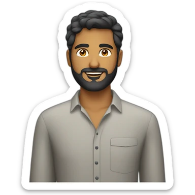 sri lankan handsome and smart guy with a beard sticker