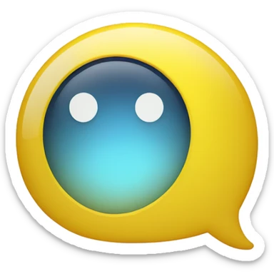 chat icon bubble yellow sticker