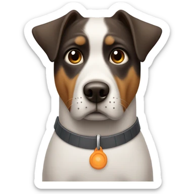 Dog with a cone sticker