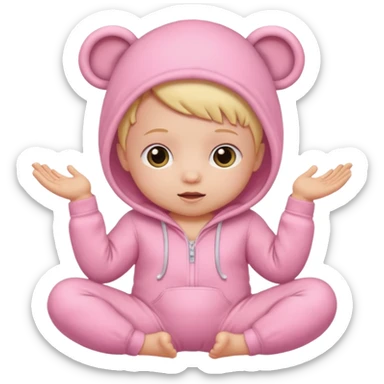 Baby in pink  sticker