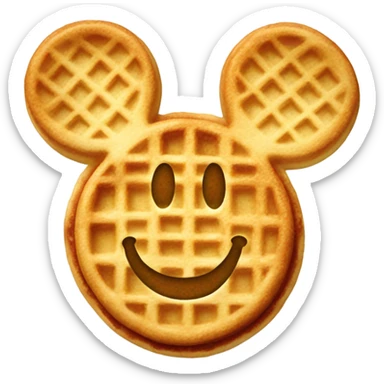Mickey waffles sticker