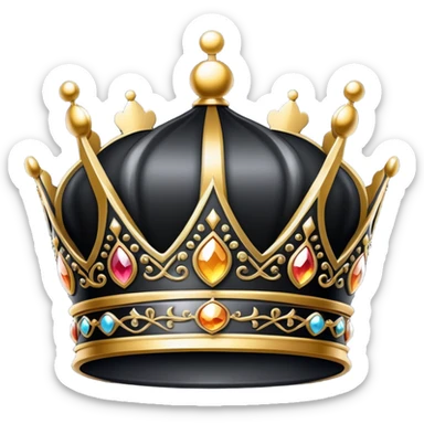 black crown sticker