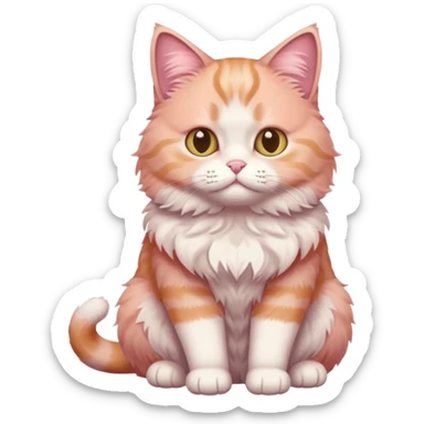 full body of Brishtish pink cat sticker