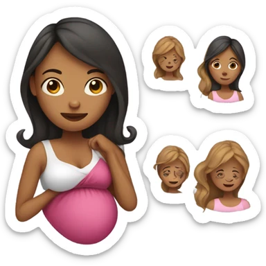 pregnant mom sticker