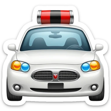 Auto blanco yendo al cine sticker