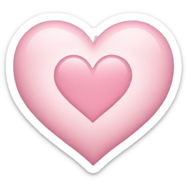 Light pink heart sticker