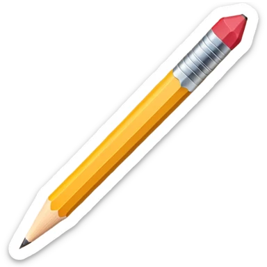 a pencil and ruler over a pattern, polished and modern look sticker