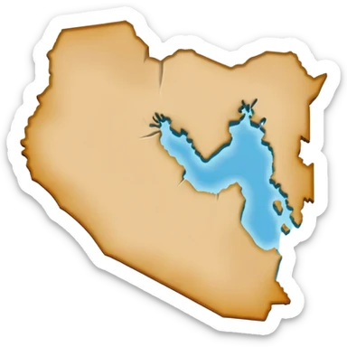 Sudan on the map sticker