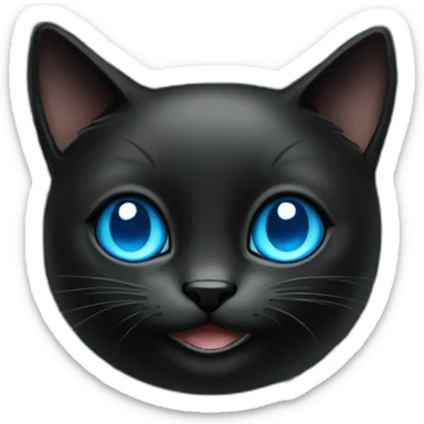 a black cat with blue eyes smiles and holds a lot of dollars sticker