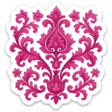 pink motif, luxurious and bold sticker