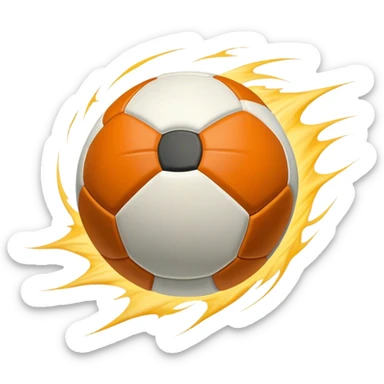 Cinematic Realistic image of an AFL ball captured mid-flight with dynamic motion blur and finely detailed rugged textures, set under dramatic stadium lighting that evokes high-energy athleticism sticker