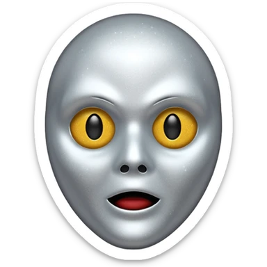 mask Ghost face glitter  sticker