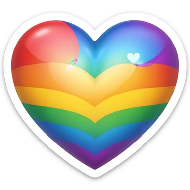 Un cuore arcobaleno sticker