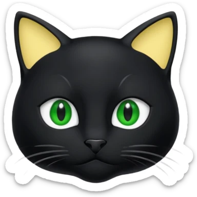  pareil en blanc même forme que l’emoji 🐈‍⬛ sticker