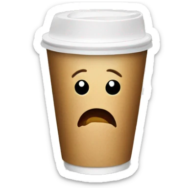 Coffee on a disposable cup  sticker