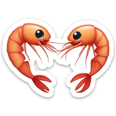 shrimp in love sticker