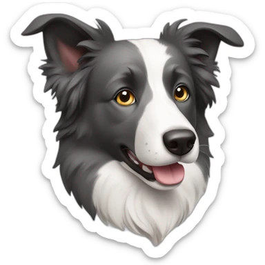 Grey Border Collie sticker