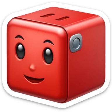 Boxy red sticker