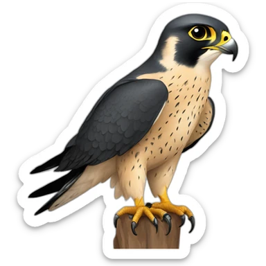 Peregrine falcon tattooed sticker