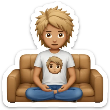 Couch potato on sofa sticker