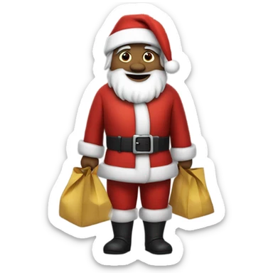 Miles finch dresses as Santa sticker