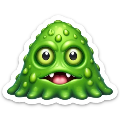 slimy blob monster with one eye sticker