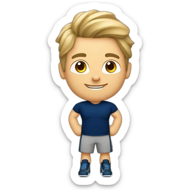 Gruppe Fitnesstrainer:innen von der Firma „DKKA“ mit dunkelblauem shirt sticker