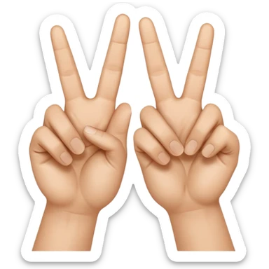 Something similar to this emoji "✌️" with let it show that it is made with AI sticker