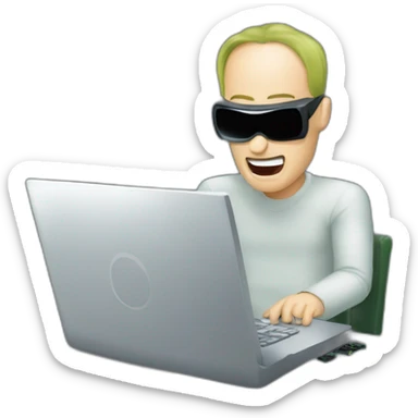 the matrix debugging maniac going crazy holding up computer sticker