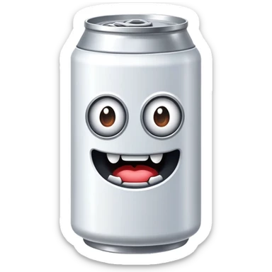 white monster can sticker