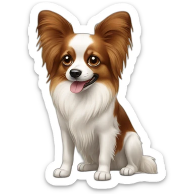 papillon dog sticker