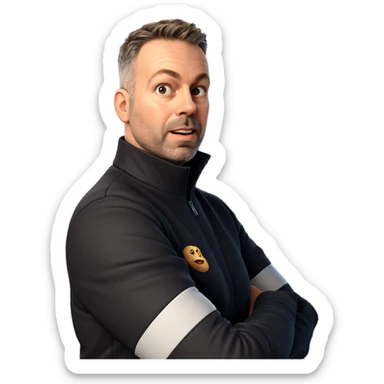 realistic portrait of a man sticker