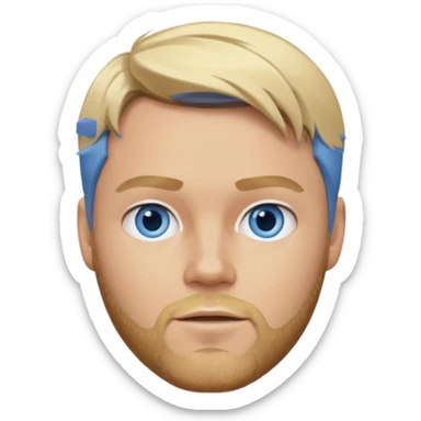 Brian McFadden blonde hair, blue eyes sticker