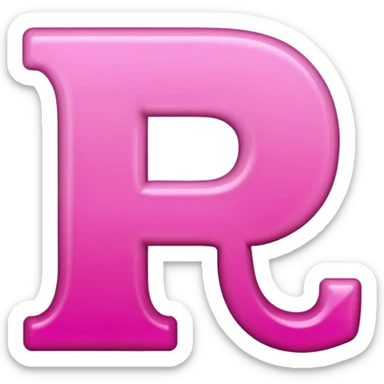 mix color pinks letter p sticker