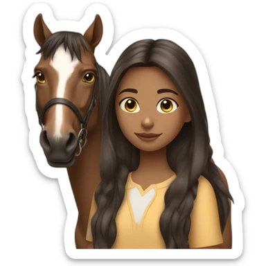 girl-with-cat-and-horse sticker