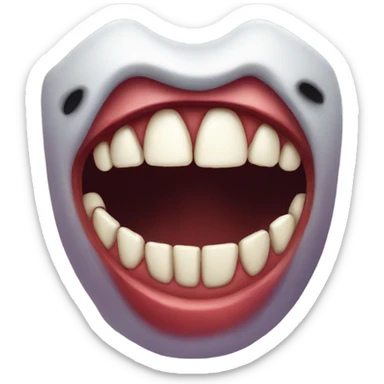 Vampire teeth sticker