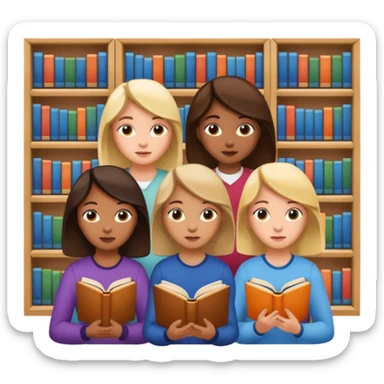 books club girls only sticker